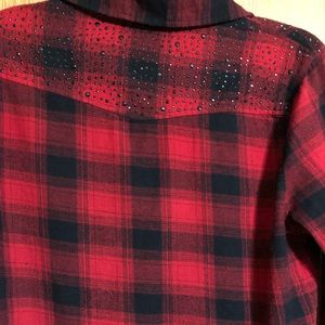 Flannel shirt with bling